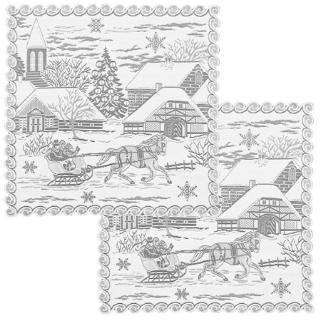 Heritage Lace 20 x 20 in. Sleigh Ride Doilies - White - Set of 2 SR-2020W-S